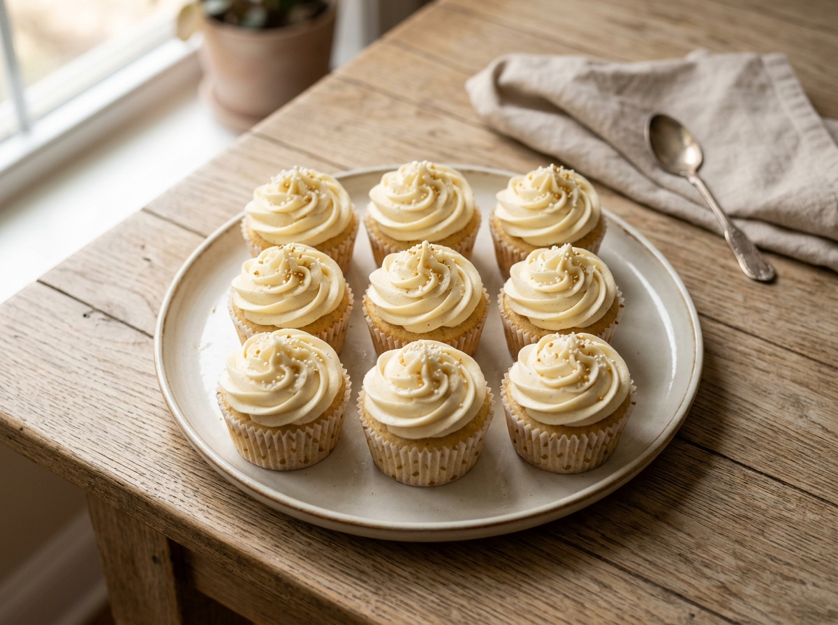 Cupcakes clásicos de vainilla
